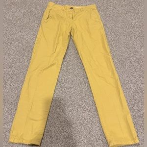 Gap Broken-In straight yellow khaki pants size 00